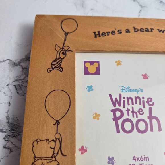 Vintage Disney's Winnie The Pooh 4x6 Wooden Picture Frame - Picture 6 of 8